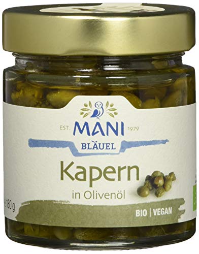 MANI ΜΑΝΙ Kapern in Olivenöl, bio, 2er Pack (2 x 180 g) Cover
