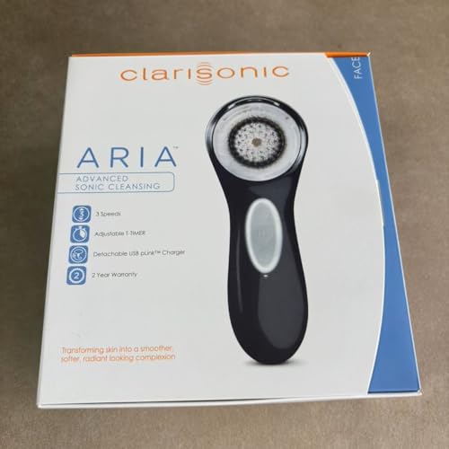 Clarisonic ARIA Sonic Facial Cleansing System, Electric Face Brush (Black) - Thumbnail 3