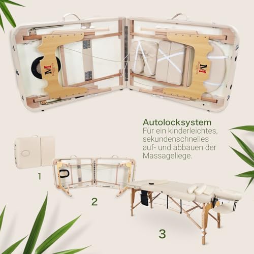 Mobile Massageliege Massunda aus Vollholz klappbar und flexibel