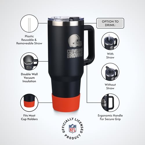 Image of The Memory Company Officially Licensed NFL - Cleveland Browns 46oz Game Day Tumbler with Laser Engraved Team Logo