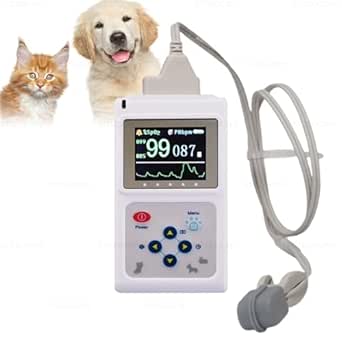 Veterinary Pulse Oximeter, Vet SPO2 Pulse Rate Monitor Ear/Tongue SPO2 ...