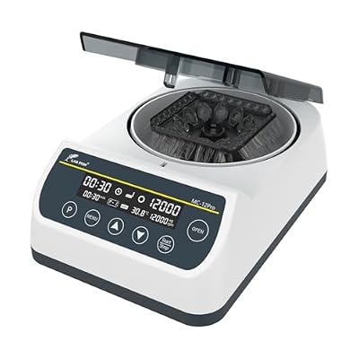 LAB FISH Mini Centrifuge LCD Speed Adjustable 1000-12000 RPM,Max 9660 xg RCF,Lab Benchtop Microcentrifuge 12 x 0.2/0.5/1.5/2ml Scientific Test Tubes for Lab