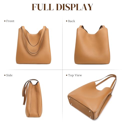 Bolso Tote de Cuero Suave para Mujer S-ZONE miniatura 7