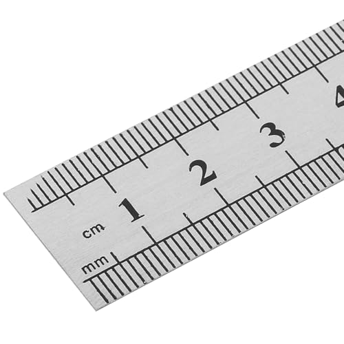 Règle en acier inoxydable de 15 cm rigide avec trou de suspension - 3