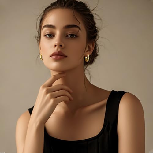 Love Earrings for Women Gold and Silver 316 Stainless Steel Hoop Earrings, Durable Hypoallergenic Friendship Jewelry for Birthday Graduation Wedding Gifts for Her, Mom, Daughter, Sister3