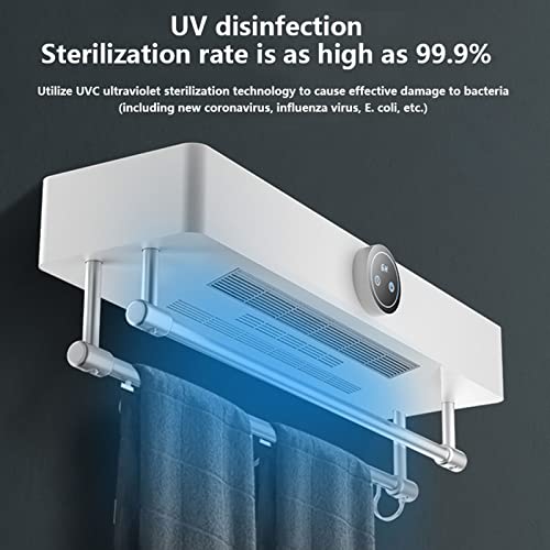 Toallero calefactable con pantalla LCD redonda de diseño elegante para pared 6