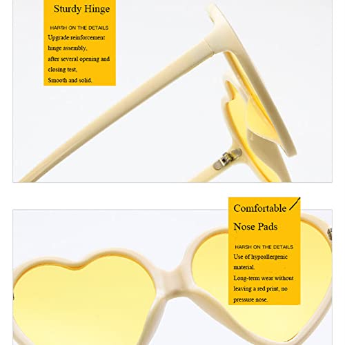 Love Heart Sunglasses Women Fashion cute sexy retro Cat Eye Vintage Sun Glasses red purple tea UV400 Lens female4