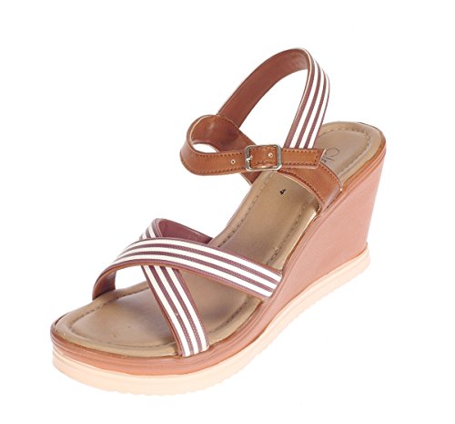 Image of CLEO by Khadim's Womens Faux Leather Wedges