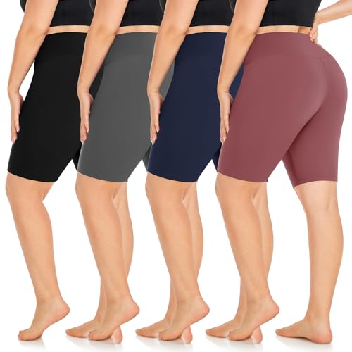 MOREFEEL 4 Pack Plus Size Biker Shorts for Women XL-4XL – 8