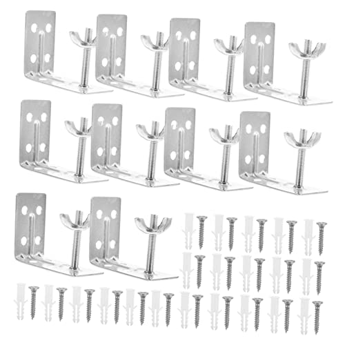 Mipcase 1Set Sturdy Plated Curtain Brackets Durable Accessories for Blinds Easy Installation for Home Use Fits Headrails and Louvers