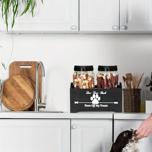 Boîte de rangement pour aliments pour chiens bois récipient hermétique