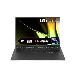 LG gram 2024 16Z90S 16 inch Ultra-Lightweight Laptop, Intel Core Ultra 5 Processor up to 4.5GHz, 16GB RAM, 1TB SSD, Windows 11 Home (Obsidian Black)