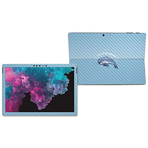 Image of MIGHTY SKINS MightySkins Carbon Fiber Skin for Microsoft Surface Pro 6 - Porpoise | Protective, Durable Textured Carbon Fiber Finish | Easy to Apply, Remove, and Change Styles | Made in The USA