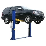 ATLAS Automotive Equipment 9KBPX 2-Post Lift/Hoist, Baseplate Style, 9'6' Minimum Ceiling Height, 9,000lb Capacity, Symmetric Arms, Dual Hydraulic Chain Drive Cylinders, for Low Ceiling Home Use