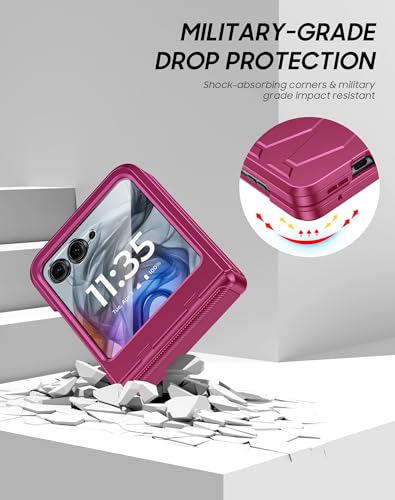 Coque Motorola Razr 2025 Vizvera magenta avec protection charnière intégrée
