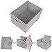 BOMKEE Collapsible Sorage Bins, Storage Cubes Baskets Collapsible Fabric Storage Boxes with Handles for Home and Office (Set of 4, Grey, 15.4 x 11.4 x 7.91inch)