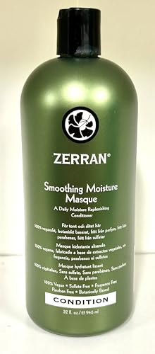Zerran Smoothing Moisture Masque, Vegan Hair Conditioning treatment, Sulfate-Free, 32 fl oz