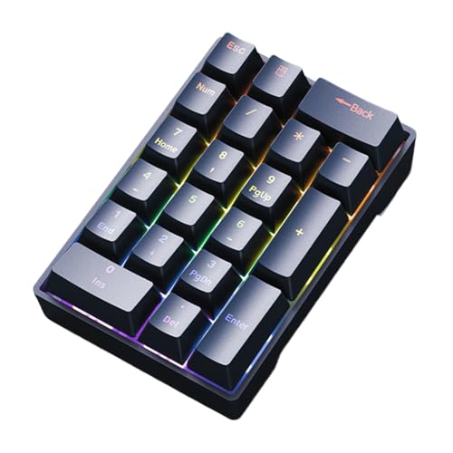 qokeeu Teclado numérico | Equipo Portátil Mecánico - Bloque Numérico Con Cable Listo Para Conectar | Para Contadores Analistas Financieros Programadores Y Líderes de Cuentas