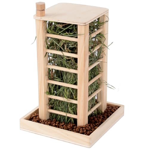 Balama Heuraufe Futternapf, 36x24x24cm - Für Kaninchen, Meerschweinchen, Hasen, Hamster, Mäuse, Ratten