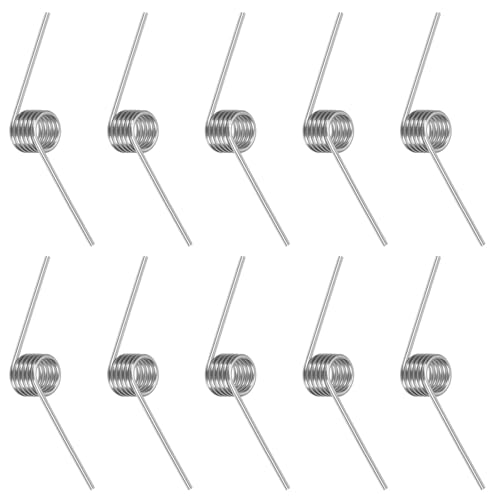 Swpeet 10pcs 120 Grad Edelstahl Torsionsfedern 2mm Drahtdurchmesser 15mm Außendurchmesser, 50mm Kleine Torsionsfeder Mechanische kleine Torsionsfeder für Heimreparatur Holzbearbeitung DIY-Projekt