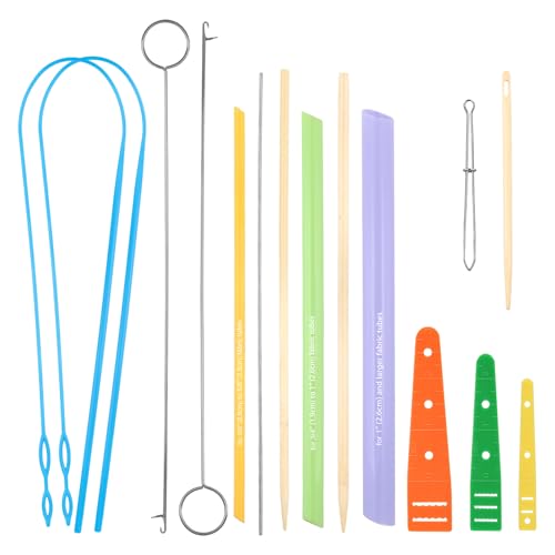 15pcs Quick Turn Fabric Set Multifunctional Fabric Tube Turner Tool Kit for Sewing Threading DIY Crafts & Quilting Projects Professional Sewing Accessories