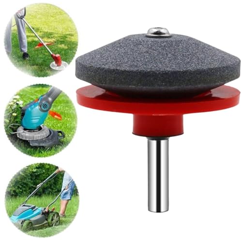 Image of Lawn Mower Blade Sharpener, Sharpening Tool, Garden Tool Sharpener for Multiple Shear Blades, Lawn Mower Blade Sharpener with Lawn Mower Edge Attachment Device (Red -1pcs)