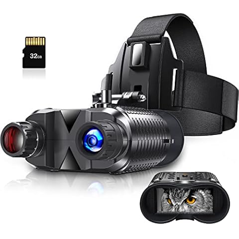 Nachtsichtgerät, Nachtsichtbrille Kompatibel mit Fast Mich Helm, 8-facher Digitaler Zoom, 7-Gang Infrarot, FHD 1080p, 1312 Fuß/400m bei 100% Dunkelheit, Wiederaufladbar über USB Cover