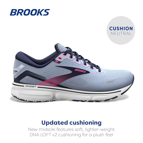 Brooks Brooks Women's Ghost 15 Neutral Running Shoe - Kentucky Blue/Peacoat/Pink - 5 Medium