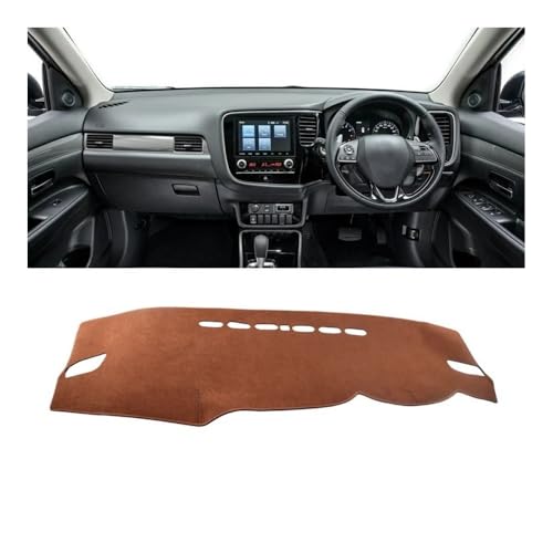 Protection solaire et tapis de tableau de bord marron pour Mitsubishi Outlander 3 conduite à droite