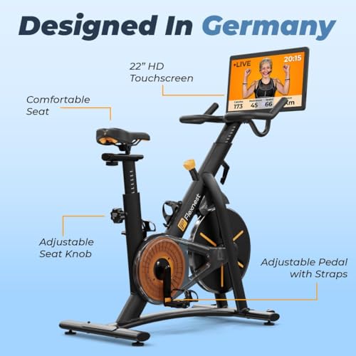 Image of Flexnest Flexbike Plus 1.0 Exercise Cycle Smart Bluetooth Exercise Cycle For Home With 500+ Live Classes On App,100 Resistance Levels Cycle For Exercise At Home Gym Workout & Cardio Spin Bike (9 Kg Flywheel)