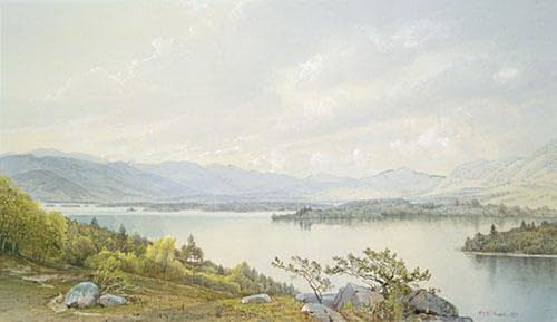 Toile Lake Squam William Trost Richards paysage montagne peinture huile
