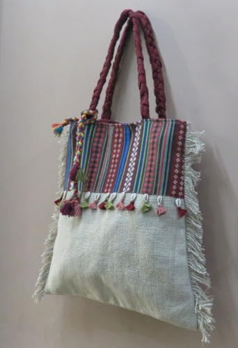 Kritenya Women's Linen Cotton Tote Bag In Natural With Handwork 3 41LOvjgDP1L. SL500