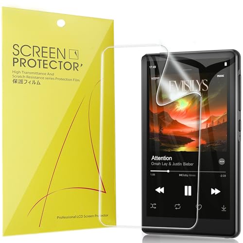 Lamshaw RUIZU MP3�v���[���[�p�X�N���[���v���e�N�^�[ [6���p�b�N] �t���J�o�[ TPU�N���A�t�B���� RUIZU 4.5�C���` MP3�v���[���[�Ή� (6���p�b�N)