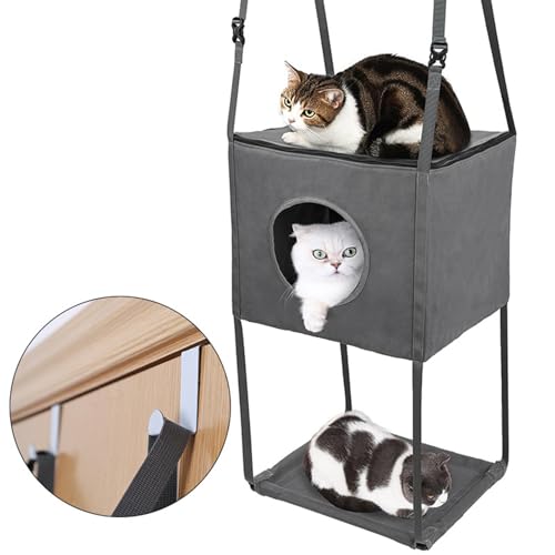Hamac de chat réglable et suspendu pour porte