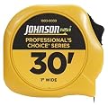 Johnson Level & Tool 1803-0030 Professional's Choice Power Tape, 30', Black/Yellow, 1 Tape
