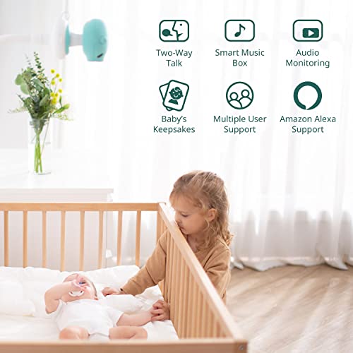 Pixsee Smart Video Baby Monitor, Full Hd Camera And Audio With Night Vision, Cry Detection, Temperature Humidity Sensors, 2 Way Talk, Encrypted Wireless Wifi For Phone App, Supports Alexa #TOP5