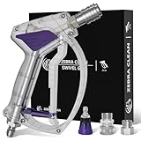 Short Pressure Washer Gun, Swivel Power Washer Gun 4060 PSI, Stubby Pressure Washer Gun with 3/8