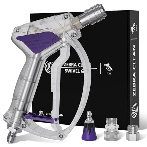 Short Pressure Washer Gun, Swivel Power Washer Gun 4060 PSI, Stubby Pressure Washer Gun with 3/8