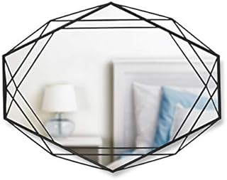 UMBRA Prisma Mirror. Prisma wall mirror on black metal structure. Dimensions 56.5x42.5x8.3 cm