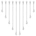 Anezus 10Pcs Necklace Extenders, Jewelry Extenders for Necklaces, Silver Bracelet Extender, Chain Extenders for Necklace, Bracelet and Jewelry Making (Assorted Sizes)