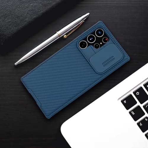 Image of iFAST Premium Back Cover Case Compatible with Galaxy S24 Ultra Soft Shokproof TPU and Hard Polycarbonate (PC) (Slider | Blue)