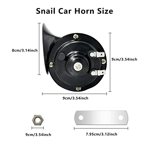 300 Db Super Loud Train Horn,1Pair 12V Waterproof Double Horn Raging Sound Raging Sound For Car, Motorcycle, Truck, Bike, Boat (Black) #TOP4