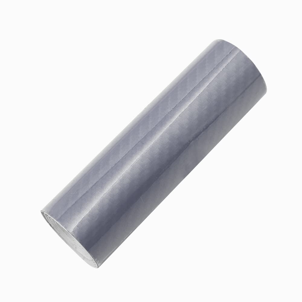 Listwy ochronne progów samochodowych, Folia winylowa do oklejania samochodów 5D z włókna węglowego wielokolorowa 10x152cm(Grey)