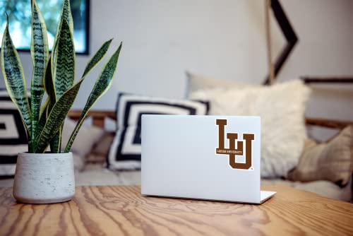 Image of Lehigh University Mountain Hawks Block LU Brown Weatherproof Vinyl Sticker Car Decal from Nudge Printing