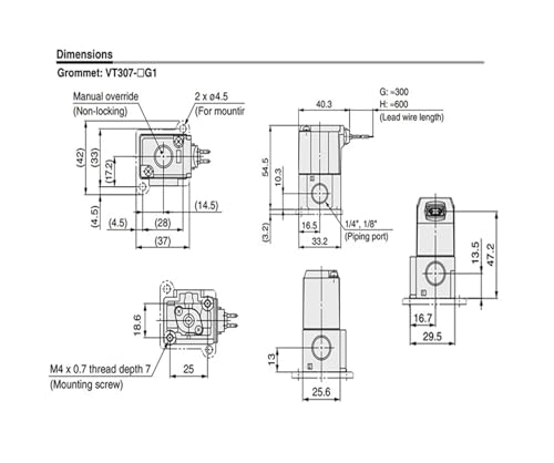 Électrovanne pneumatique à vide 3/2 action directe 2 positions 220V