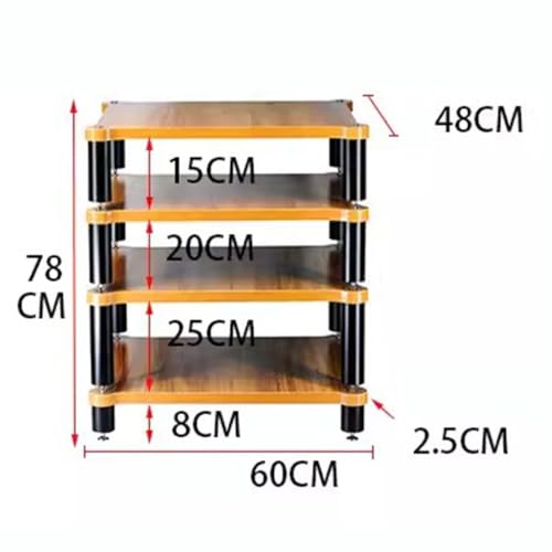 Stojak na sprzęt audiowizualny, 3-poziomowy, ze stalową ramą, półka na sprzęt HiFi, gramofon, wieża stereo do biura domowego, kina, DJ-a