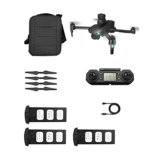 NIRAA GPS Smart Follow 8K 3-Axis Gimbal RC Drone Sin escobillas Cámara Dual Láser Obstáculo Evitar 2000M 5G WiFi FPV 30Min Vuelo Quadcopter Juguete (Color : Avoider 3battery)