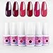 Bimatfrey Esmaltes de Uñas, Esmaltes en Gel Uñas UV LED, 6pcs Kit de Esmaltes Semipermanentes para Uñas, Kit de Esmaltes de Uñas en Gel Soak，Set de Regalo de Uñas de Gel de Colores (set6)