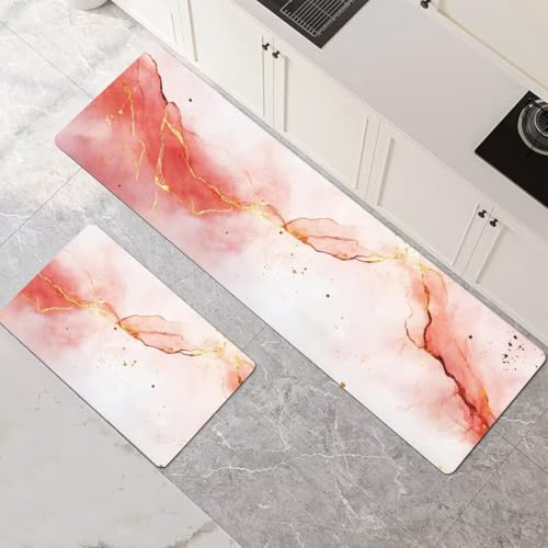 Alfombra cocina lavable y antideslizante de secado rápido, pack de 2 piezas Stone 2