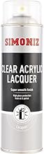 Simoniz Acrylic Clear Lacquer Spray Paint for Wood Metal, 500 ml